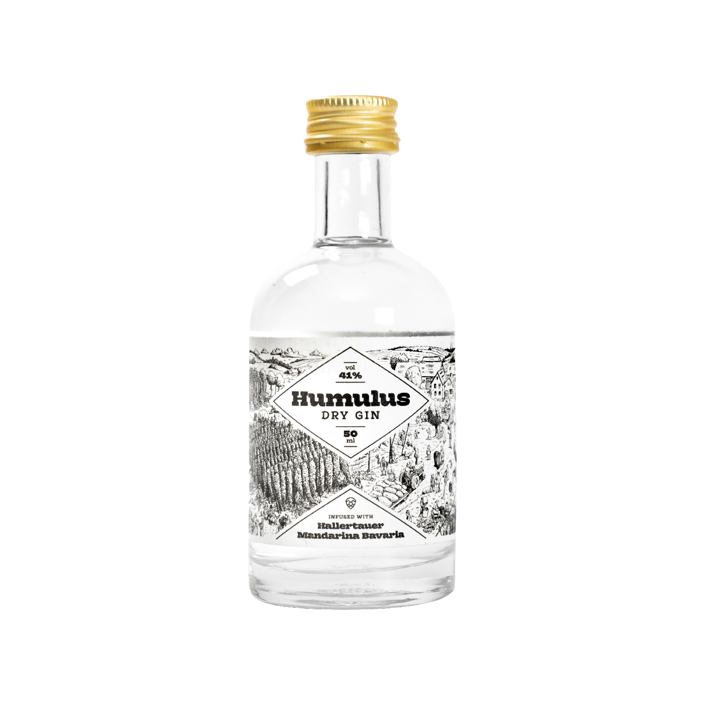 HUMULUS Dry Gin 50 ml Miniatur